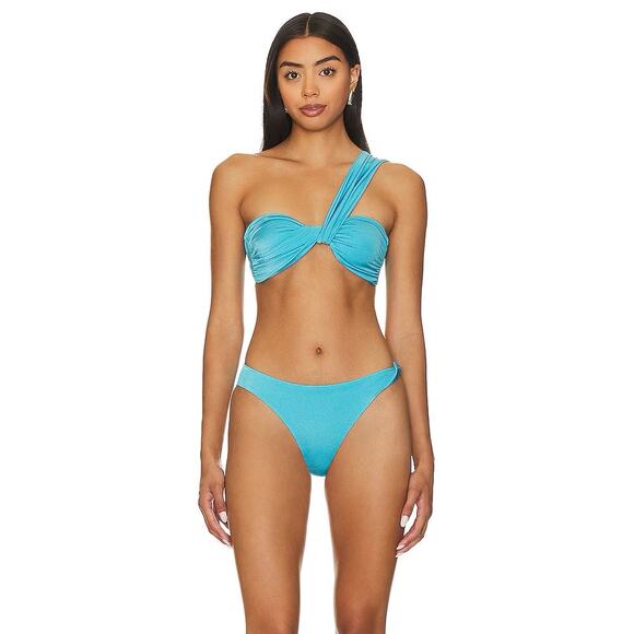 NWT Baobab Maple Bikini Swim Bottoms in Azure Blue Size Medium - Picture 1 of 7